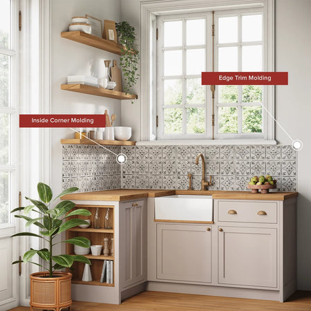 Backsplash Inside Corner Trim Molding