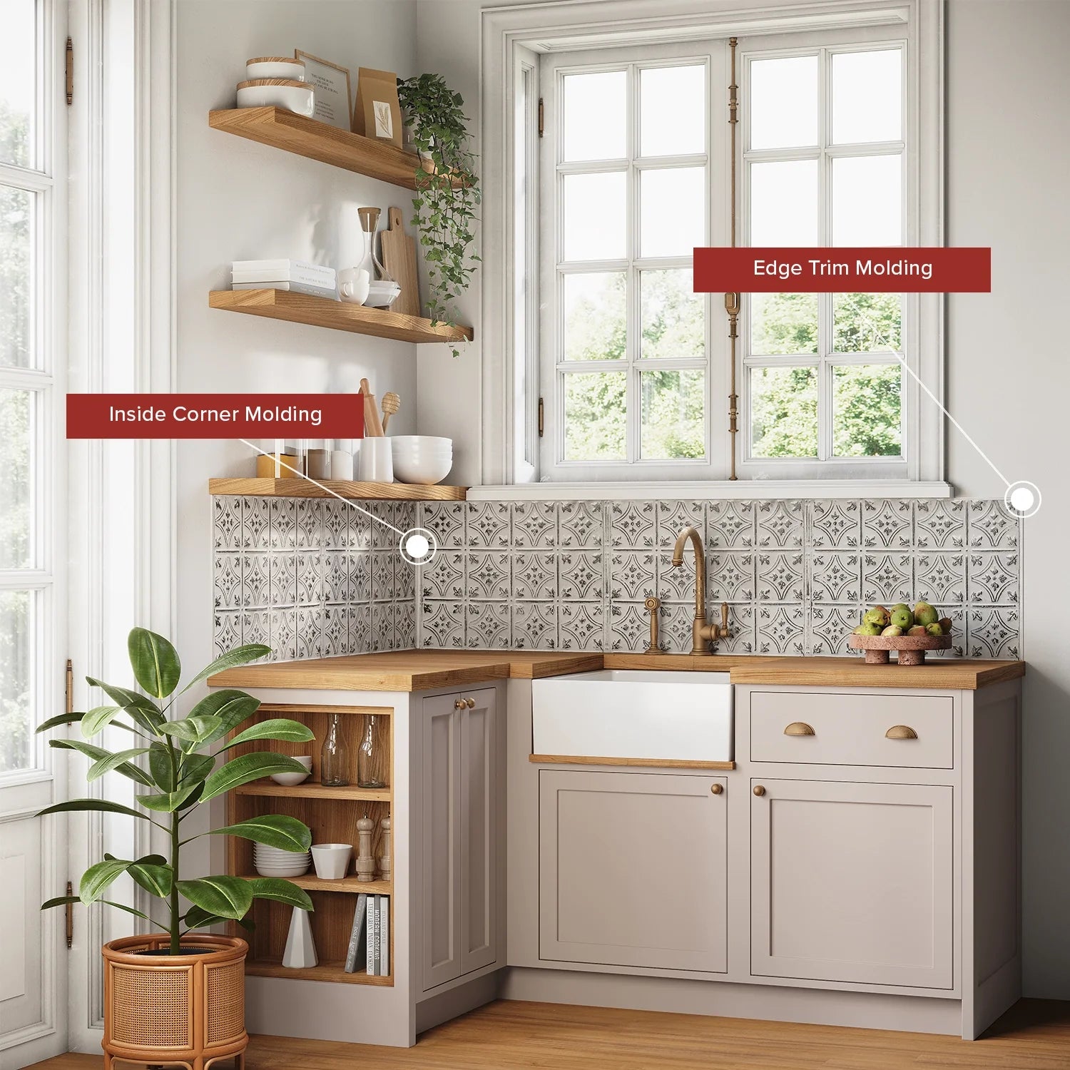 kitchen backsplash corner trim installation guide